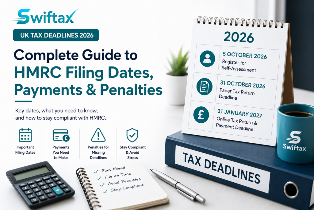 UK Tax Deadlines 2026: Complete Guide to HMRC Filing Dates, Payments and Penalties